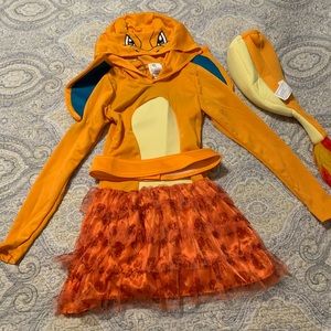 Girls youth medium Pokémon Charizard hooded dress. Includes dress, tail, & belt